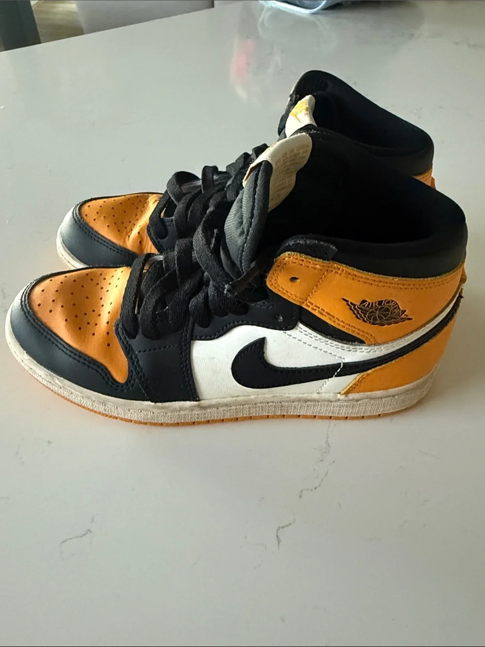 Nike Black & Orange High-Top Sneakers